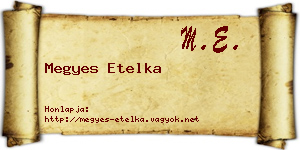 Megyes Etelka névjegykártya